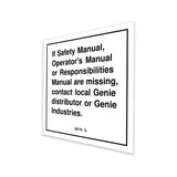 DECAL,LABEL,MANUAL NOT HERE