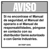DECAL,NOTICE,MANUAL NOT HERE