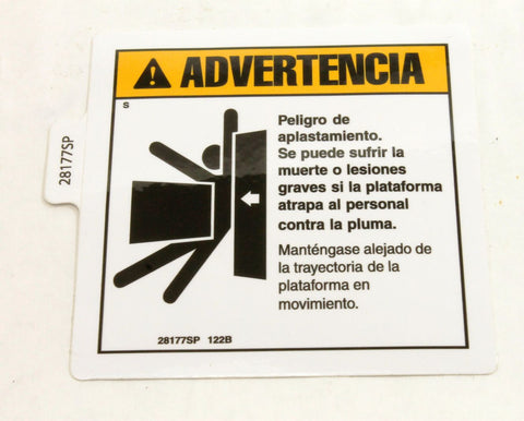 DECAL,WARN,CRUSH HAZARD PLAT