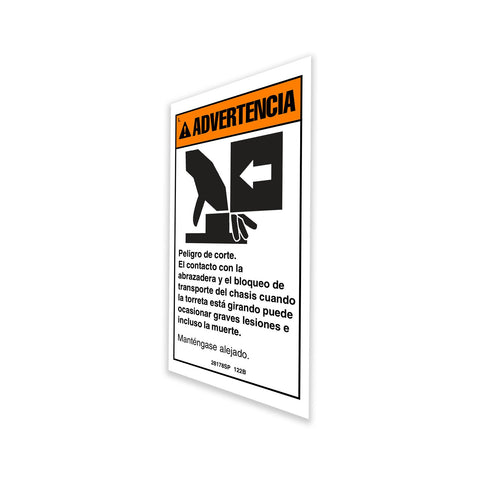DECAL,WARN,SHEAR TURNTABLE