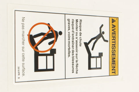 DECAL,WARN,NO STEP OR RIDE