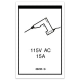 DECAL, POWER TO PLATFORM 115V**