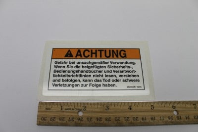 DECAL,WARN,FAILURE READ MANUAL