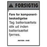 DECAL, BATTERY CABLES, DANISH
