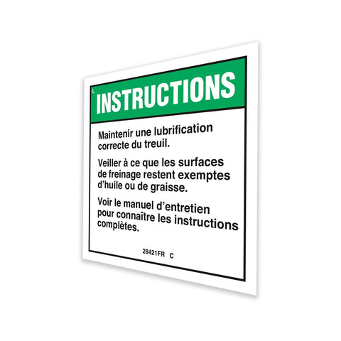 DECAL,NOTICE-WINCH LUBRICATION
