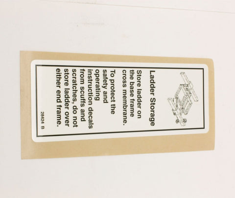 DECAL,NOTICE-LADDER STORAGE