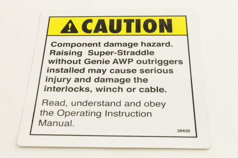 DECAL,CAUTION,DAMAGE HAZARD
