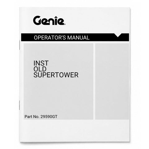 MANUAL,OP.INST.,OLD SUPERTOWER