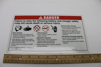 DECAL,DANGER,BATT.SAFETY,DC