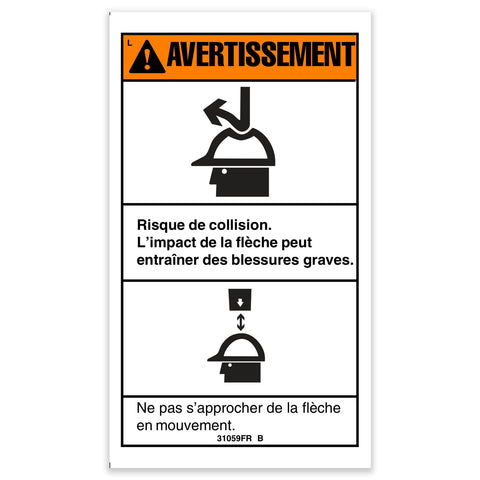 DECAL,WARNING COLLISION HAZARD