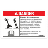 DECAL,DANGER-TIP OVR,LIMSWITCH