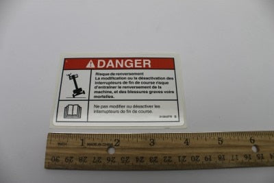 DECAL,DANGER-TIP OVR,LIMSWITCH