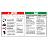 DECAL, DANGER, BATTERY SAFETY