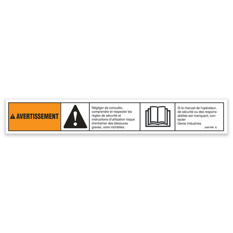 DECAL,WARNING,FAILURE TO READ