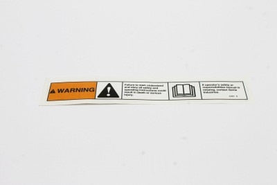 DECAL,WARNING,FAILURE TO READ