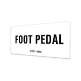 DECAL,LABEL,FOOT PEDAL