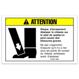 DECAL,CAUTION,CRUSHING HAZARD