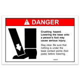 DECAL,CAUTION,CRUSHING HAZARD