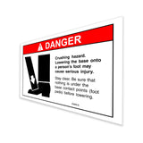 DECAL,CAUTION,CRUSHING HAZARD