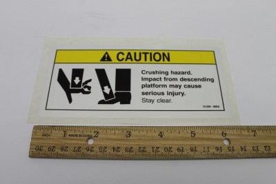 DECAL,CAUTION,FOOT/HAND CRUSH