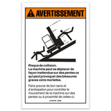 DECAL,WARNING,COLLISION HAZARD