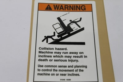 DECAL,WARNING,COLLISION HAZARD