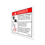 DECAL,DANGER,ELECT HAZARD,PLUG