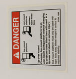 DECAL,DANGER,NO END MOUNT