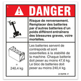 DECAL,DANGER,TIP-OVER BATTERY