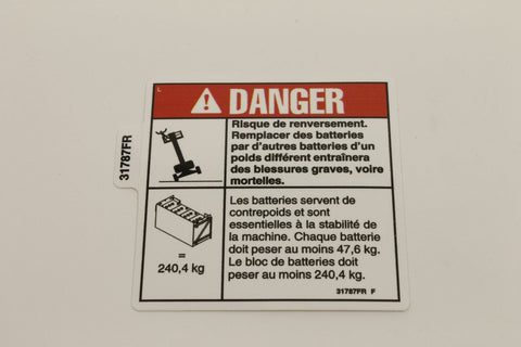DECAL,DANGER,TIP-OVER BATTERY