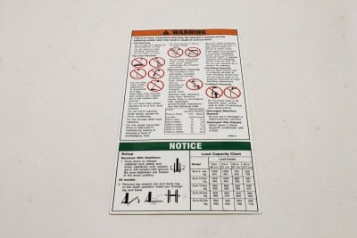 DECAL,OPERATING INSTRUCT. SLA
