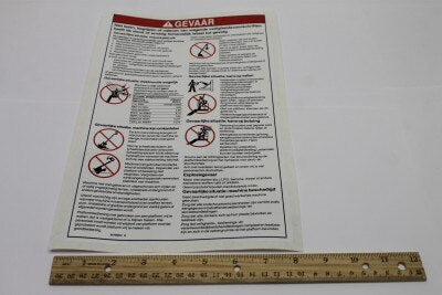 DECAL,DANGER,GEN SAFETY RULES