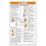 DECAL,DANGER,GEN SAFETY RULES