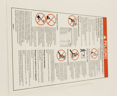DECAL,DANGER,GEN SAFETY RULES