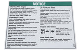 DECAL,NOTICE,OPERATING INSTRN