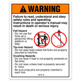 DECAL,WARNING FLAT FORK SAFETY