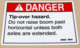 DECAL,DANGER,TIPOVER,AXLES