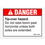 DECAL,DANGER,TIPOVER,AXLES