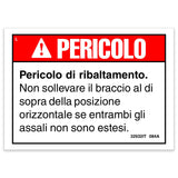 DECAL, DANGER, TIPOVER, AXLES