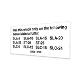DECAL,LABEL,WINCH ONLY