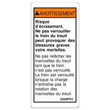 DECAL,WARNING,CRUSHING
