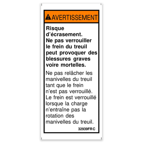 DECAL,WARNING,CRUSHING
