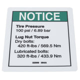 DECAL,NOTICE,TIRE PRESSURE***