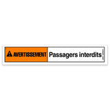 DECAL,WARNING,NO RIDERS