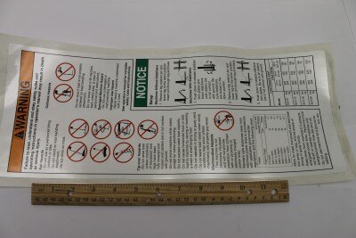 DECAL, WARNING, SAFETY, SLC