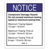 DECAL,CAUTION,TOWING SPEED