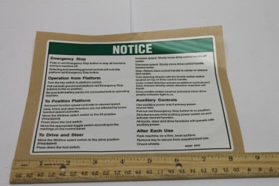 DECAL,NOTICE,OPER INST PLAT,DC