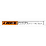 DECAL, WARNING, INJURY HAZARD