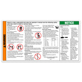 DECAL,WARNING,SAFETY/SET-UP