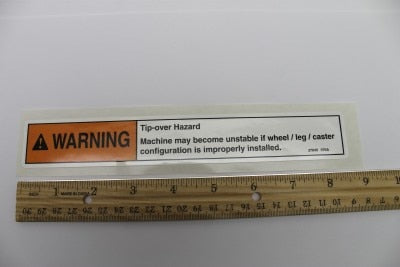 DECAL,WARNING,TIP-OVER